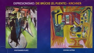 COCINA ALPINAPOSTDAMER PLATZ
EXPRESIONISMO: DIE BRÜCKE (EL PUENTE) - KIRCHNER
 