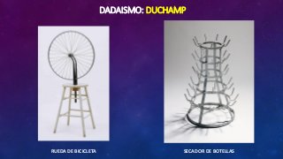 DADAISMO: DUCHAMP
RUEDA DE BICICLETA SECADOR DE BOTELLAS
 