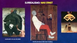 SURREALISMO: MAX ERNST
ELEFANTE DE LAS CELEBES
PIETÁ (REVOLUCIÓN NOCTURNA)
 