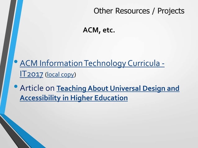 (COLTT 2018) Teaching Accessibility and Inclusive Design in Higher ...