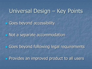 Integrating Universal Design Content into University Curriculum