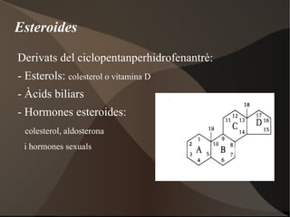 Principals monosacàrids: Trioses: D-gliceraldehid i dihidroxiacetona 