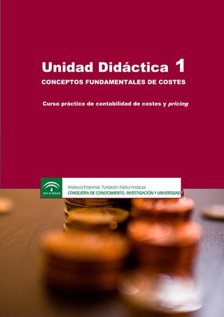 Unidad Didáctica 1
CONCEPTOS FUNDAMENTALES DE COSTES
Curso práctico de contabilidad de costes y pricing
 