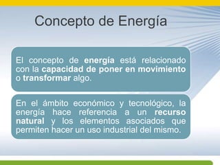 Concepto de Energía
