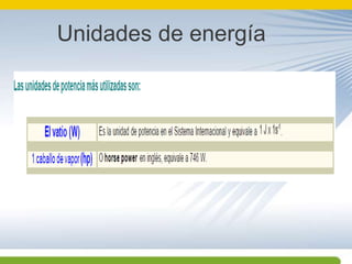 Unidades de energía
