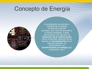 Concepto de Energía