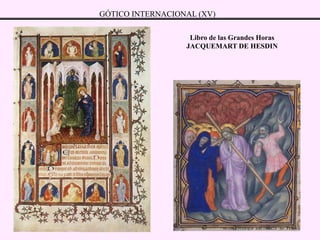 Pórtico de la Gloria (Maestro Mateo) – Catedral de Santiago de Compostela
ESCULTURA: 2ª mitad del s.XII
•  Algunas obras del románico final anunciaban ya el gótico.
 