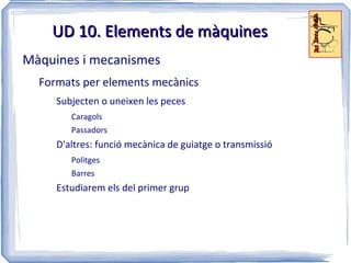 UD 10. Abans de començar... Recordem com resoldre problemes simples de palanques (simples, torns)? 