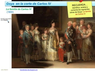 Goya en la corte de Carlos IV
Jairo Martín fueradeclae-vdp.blogspot.com
La familia de Carlos IV
(1800)
 