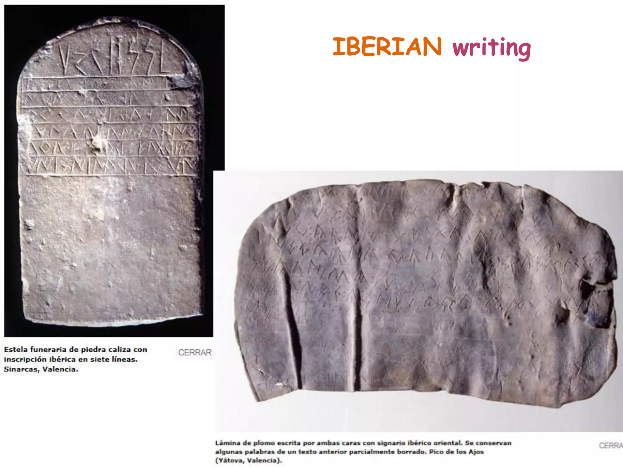 IBERIAN writing
 
