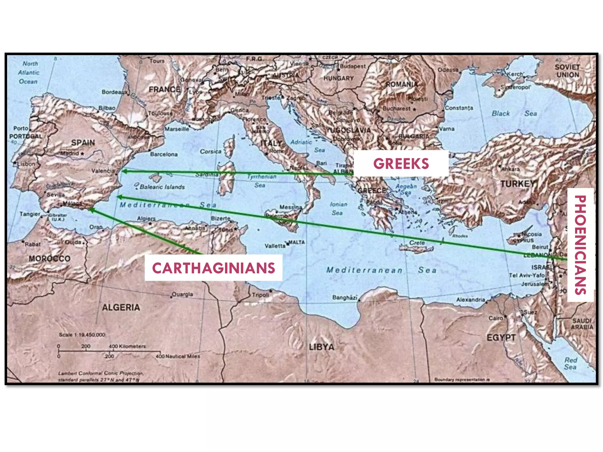 CARTHAGINIANS
GREEKS
PHOENICIANS
 