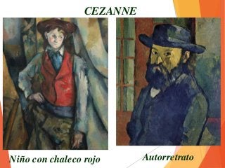 Niño con chaleco rojo
CEZANNE
Autorretrato
 