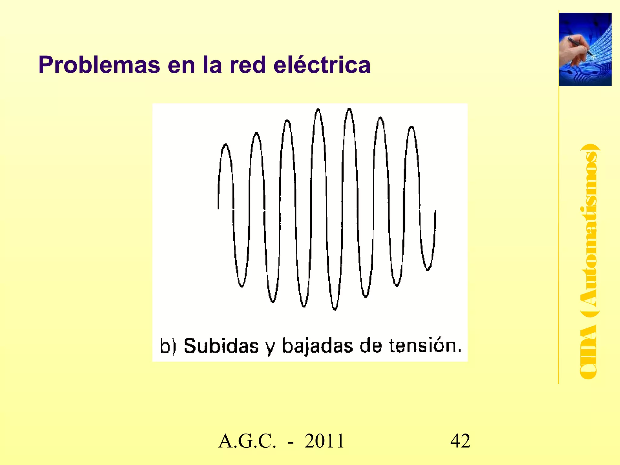 Topologías de red: BUS
   En un sistema que utiliza una topología en bus , la línea de comunicación
    es compartida por todos los componentes del sistema. Para poder
    identificarse, cada componente debe tener una dirección asociada para
    saber en cada momento si la información presente en el bus va dirigida a




                                                                                        CIDA (Automatismos)
    él.
   Las principales ventajas de la topología en bus son:
       Es muy fácil la instalación y reconfiguración de un sistema de bus, es decir,
        es muy fácil insertar y eliminar componentes.
       No es necesario (aunque algunos sistemas lo tienen) un sistema que
        controle el bus (controlador de bus), ya que perfectamente puede realizar el
        control cada uno de los componentes que forman el sistema.
       El funcionamiento defectuoso de un componente no afecta al resto del
        sistema.
       La velocidad de transmisión es elevada.
       La longitud del cable a instalar se minimiza.

   Pero presenta las siguientes desventajas:
       Es necesario que los nodos tengan cierto grado de inteligencia.
       Es necesario asegurar mecanismos de control para evitar que dos
        elementos intenten acceder en el mismo instante a la red.



                               www.secciona2.tk (2012) 42
 
