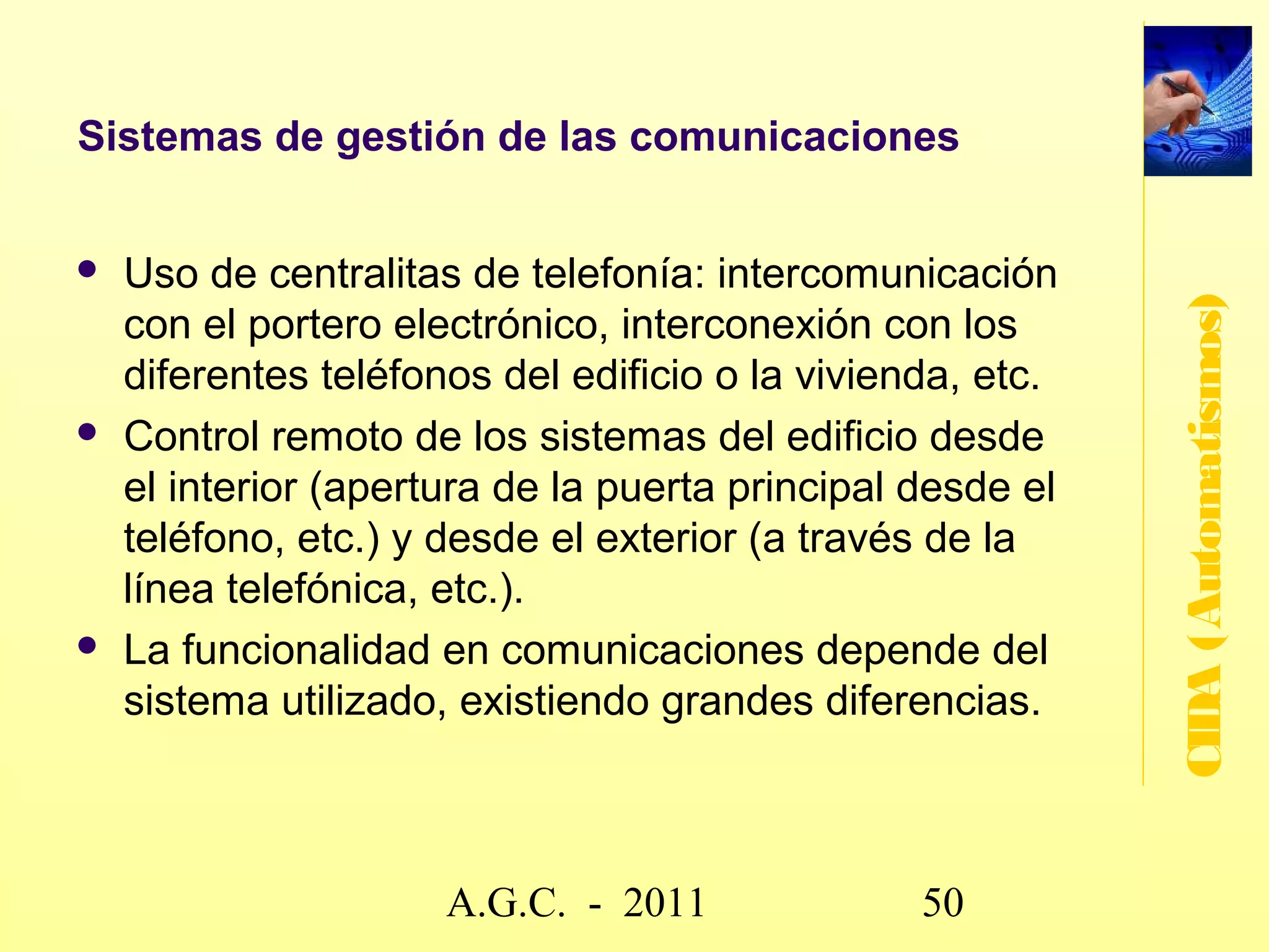 GUÍA-BT-51
Ejemplos de instalación
Figura 1.36, Ejemplo de instalación en vestíbulo (Figura 11 - guía BT 51)




                                                                                                    CIDA (Automatismos)
                                                              www.secciona2.tk (2012) 50
 