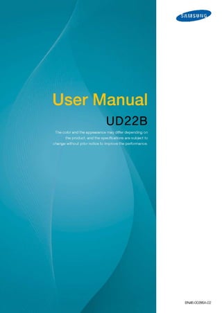 Samsung Ud22b user manual