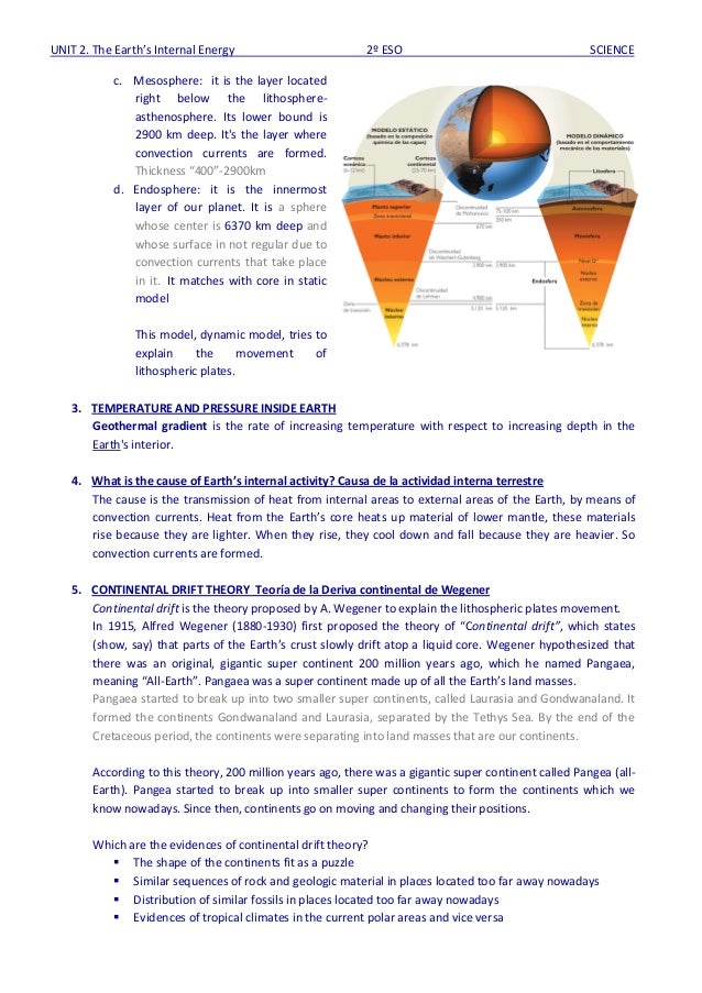 Unit 2 Earth S Internal Energy