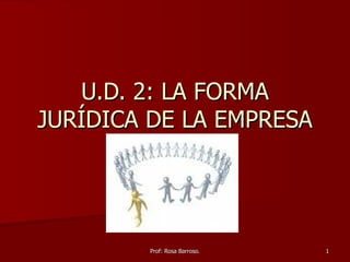 U.D. 2: LA FORMA JURÍDICA DE LA EMPRESA 