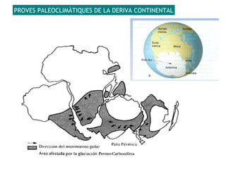 PROVES PALEOCLIMÀTIQUES DE LA DERIVA CONTINENTAL
 