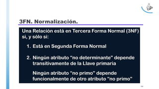 3FN. Normalización.
104
 