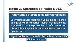 Regla 3. Aparición del valor NULL
43
 