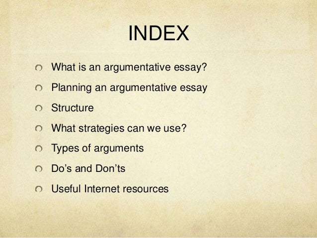 argument essay structure