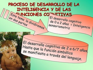 PROCESO DE DESARROLLO DE LA
   INTELIGENCIA Y DE LAS
   FUNCIONES COGNITIVAS
 