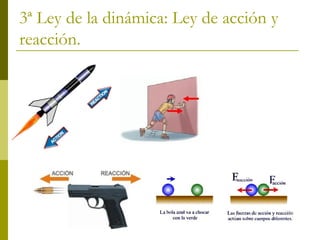 3ª Ley de la dinámica: Ley de acción y
reacción.
 