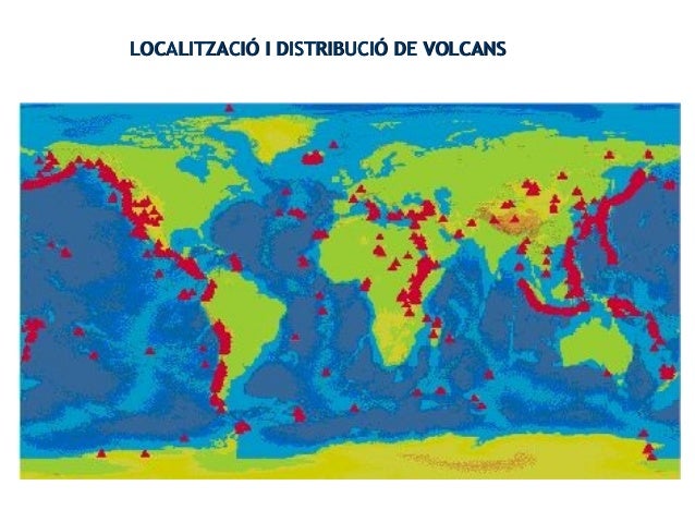 Resultado de imagen de mapa de volcans del mon