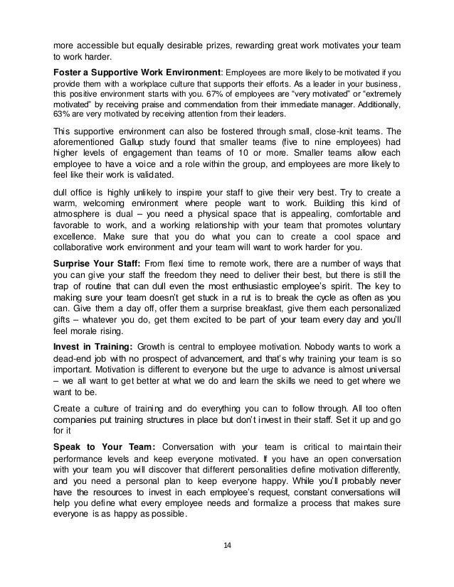 Dissertation on motivation and employee performance
