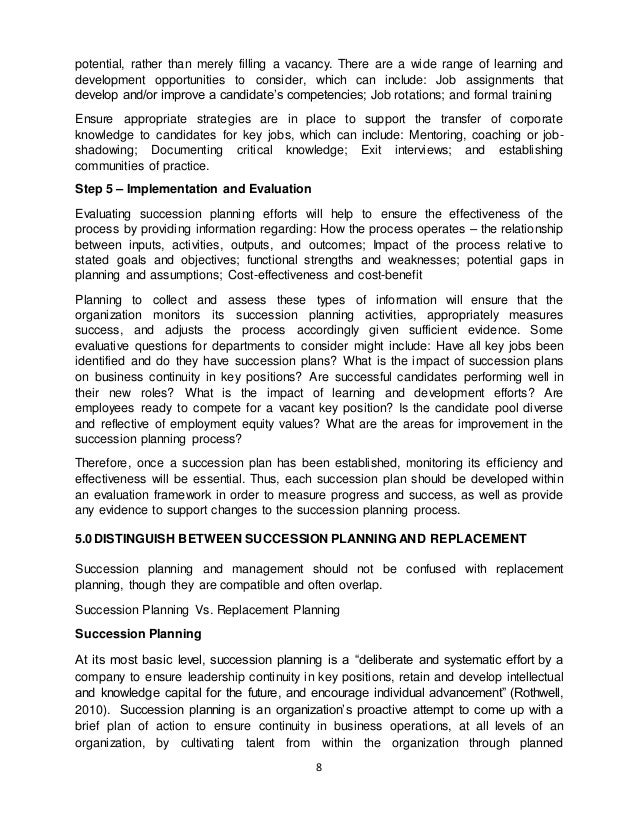 Succession plan template pdf image