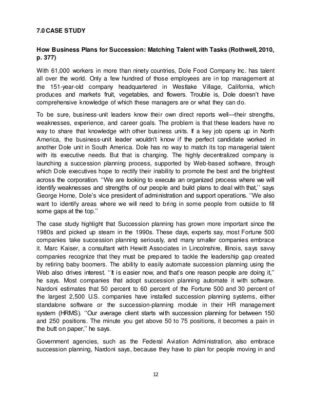 Example of succession image