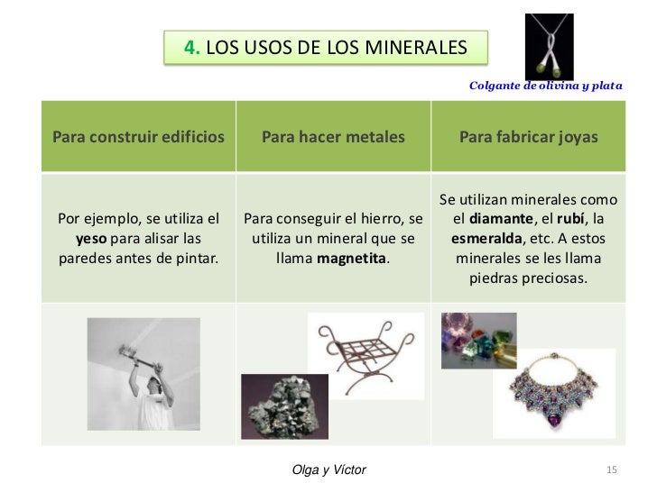 4. LOS USOS DE LOS MINERALES                                                                Colgante de olivina y plataPar...