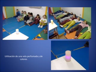 Utilización de una vela perfumada y de colores 