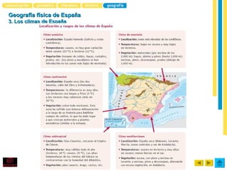 Geografía física de España
3. Los climas de España
 