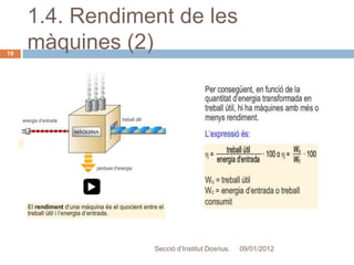 1.4. Rendiment de les
19
     màquines (2)




                 Secció d’Institut Dosrius.   09/01/2012
 