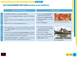 Las comunidades del norte (cercanas al mar Cantábrico)
 