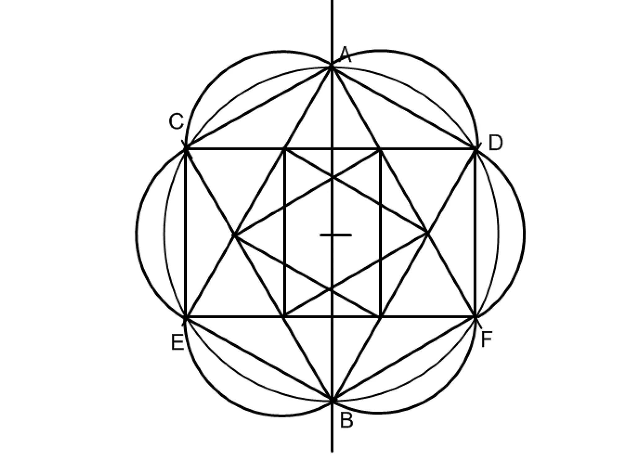 PINCHA EN LAS PUNTAS DEL
POLÍGONO ESTRELLADO
PEQUEÑO Y TRAZA ARCOS EN
LOS LADOS DEL HEXÁGONO
GRANDE

 