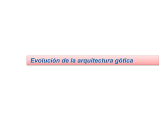 Evolución de la arquitectura gótica
 