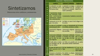 Sintetizamos
Diferencias entre católicos y protestantes
Javier Anzano//Ciencias 2.0ciales 25
 