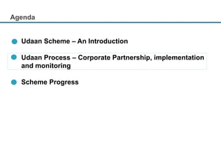 4Proprietary and confidential. This information does not represent and should not be construed as, legal or professional advice. © 2015 NSDC. All Rights Reserved.
Agenda
• Udaan Scheme – An Introduction
• Udaan Process – Corporate Partnership, implementation
and monitoring
• Scheme Progress
 