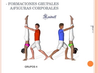- FORMACIONES GRUPALES   A)FIGURAS CORPORALES GRUPOS 4 IES JULIÁN ZARCO- EDUCACIÓN FÍSICA 
