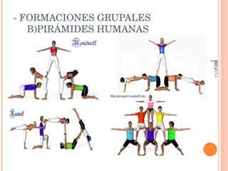 - FORMACIONES GRUPALES   B)PIRÁMIDES HUMANAS Figures d'acrosport en 3D                                                                                                                                                                                                               IES JULIÁN ZARCO- EDUCACIÓN FÍSICA 