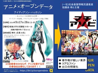 6
◆ 著作権が厳しい業界
◆ コアなファン
◆ 出口の明確化
(一社)社会基盤情報流通推進
協議会 様と主催
 