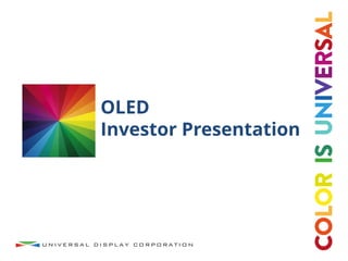 OLED
Investor Presentation
 