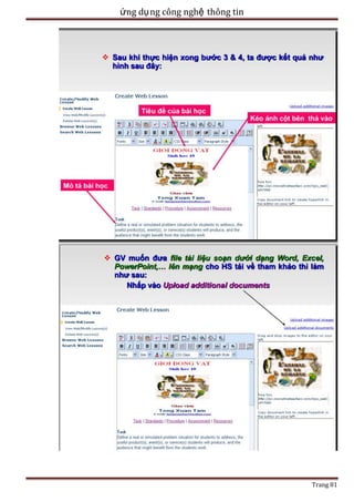 ứng dụ ng công nghệ thông tin

Trang 81

 