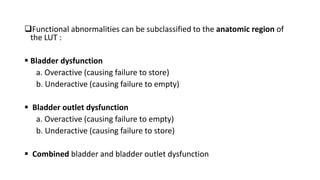 Outlet Dysfunction Examples Ude (urodynamic evaluation) | PPTX