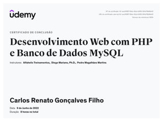 Desenvolvimento Web com PHP e Banco de Dados MySQL