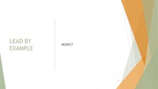 LEAD BY
EXAMPLE
89
RESPECT
 