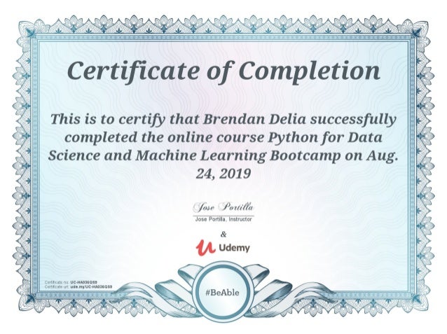 Udemy Complete Python Data Science and 