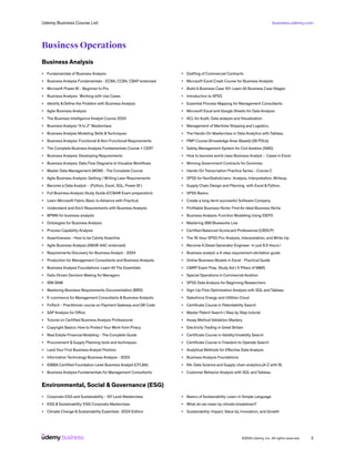 Udemy for Business Course List. choose your best coureses | PDF